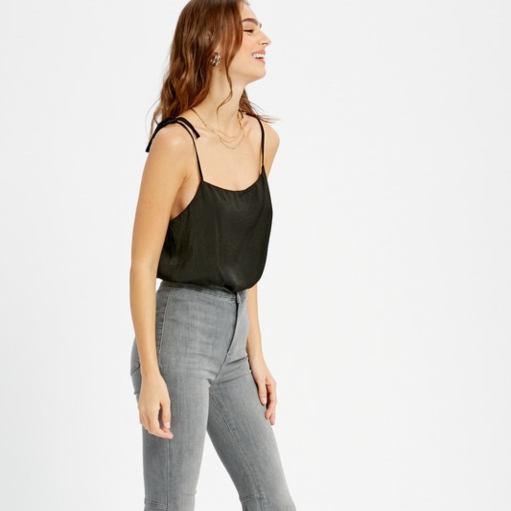 NWT Wishlist Tie Strap Bodysuit - Black